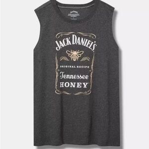 Torrid Jack Daniels Honey Relax Fit Cotton Crew Tank Size 3